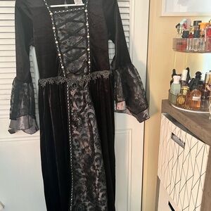 Spirit Black and Silver Lace-Up Dress